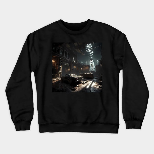 Arkham asylum inspired art Crewneck Sweatshirt by IOANNISSKEVAS